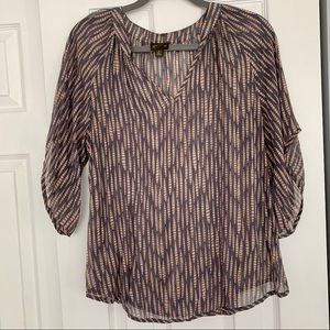 Fei by Anthropologie Silk Blooms Eternal Blouse